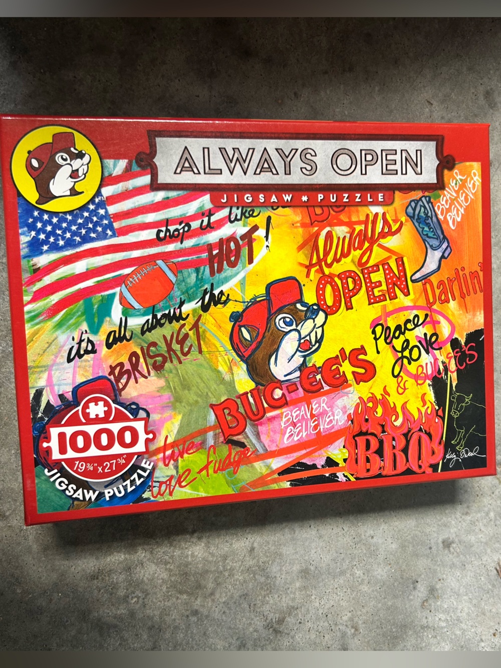 Free w bundle Buc-ee's Always Open 1000 Piece Jigsaw Puzzle